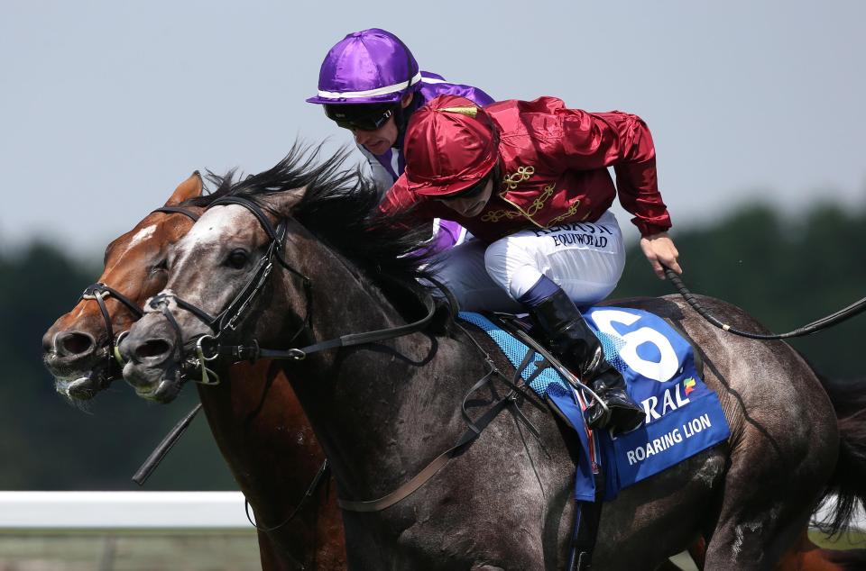  Roaring Lion beat Saxon Warrior in a thrilling Coral-Eclipse