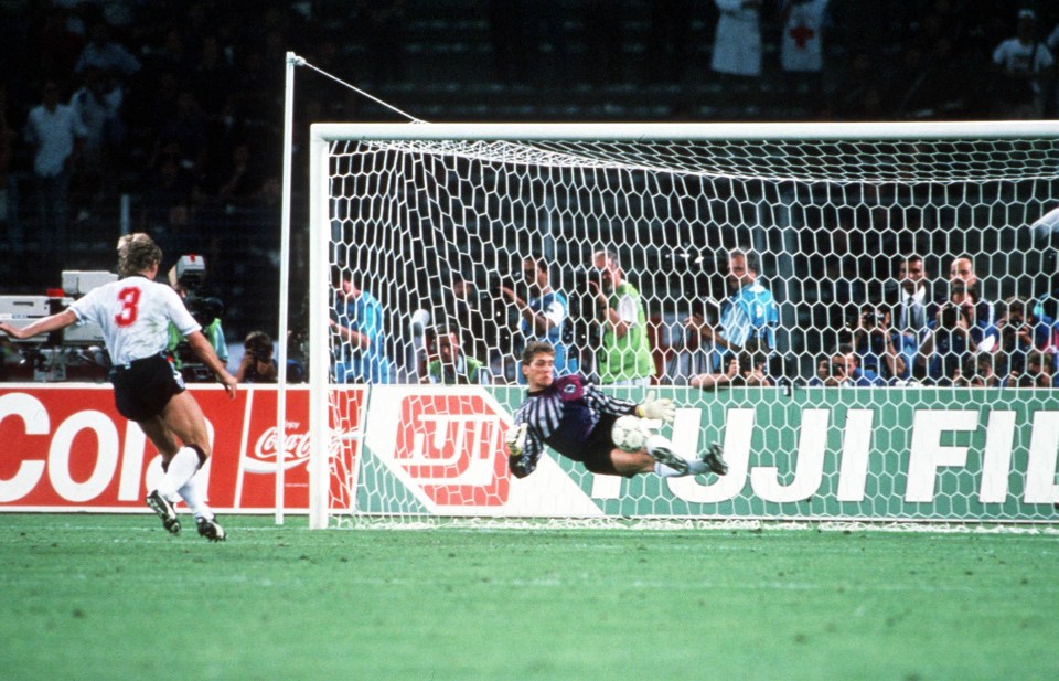 It came after the hard-man agonisingly saw his penalty saved against Germany in the 1990 World Cup semi-final