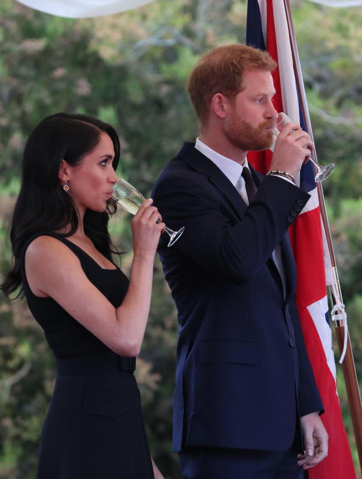  Fans speculating about the couple having a baby said Meghan drinking in Dublin in July was proof that she wasn't pregnant at the time