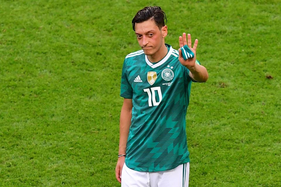  Mesut Ozil waved goodbye to international football with Germany after 92 caps