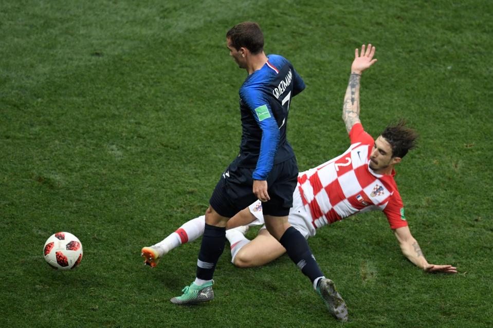  Sime Vrsaljko helped Croatia to the World Cup final where they lost to France