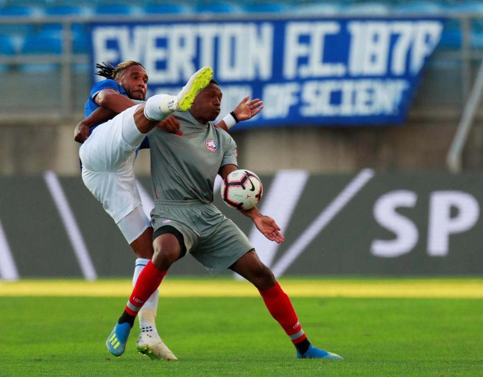  Ashley Williams, pictured in action against Lille in Portugal last month, looks unlikely to feature under new boss Marco Silva at Everton