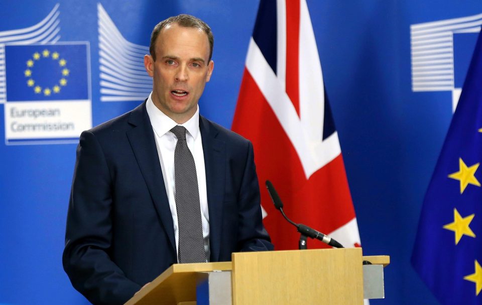  Dominic Raab is kick-starting talks with Brussels after a three-week break from negotiations over the summer