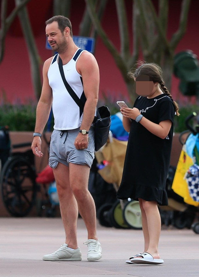 Danny has been showing off his tanned legs in shorts during the trip