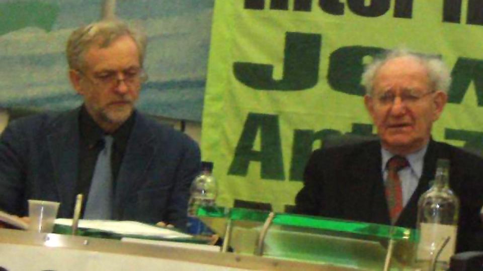  Jeremy Corbyn in the House of Commons with his guest of honour Hajo Meyer in 2010