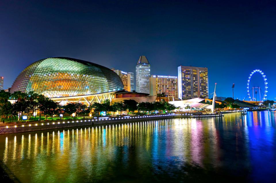  Singapore is especially spectacular by night