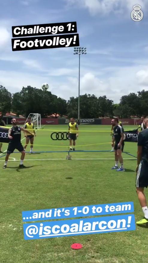  Some of the Real Madrid players were challenged to a series of tests