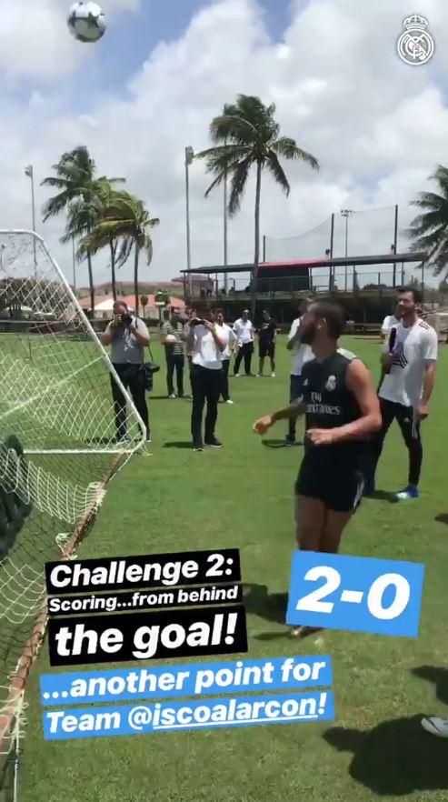  Isco's team were 2-0 up in the best-of-five challenge