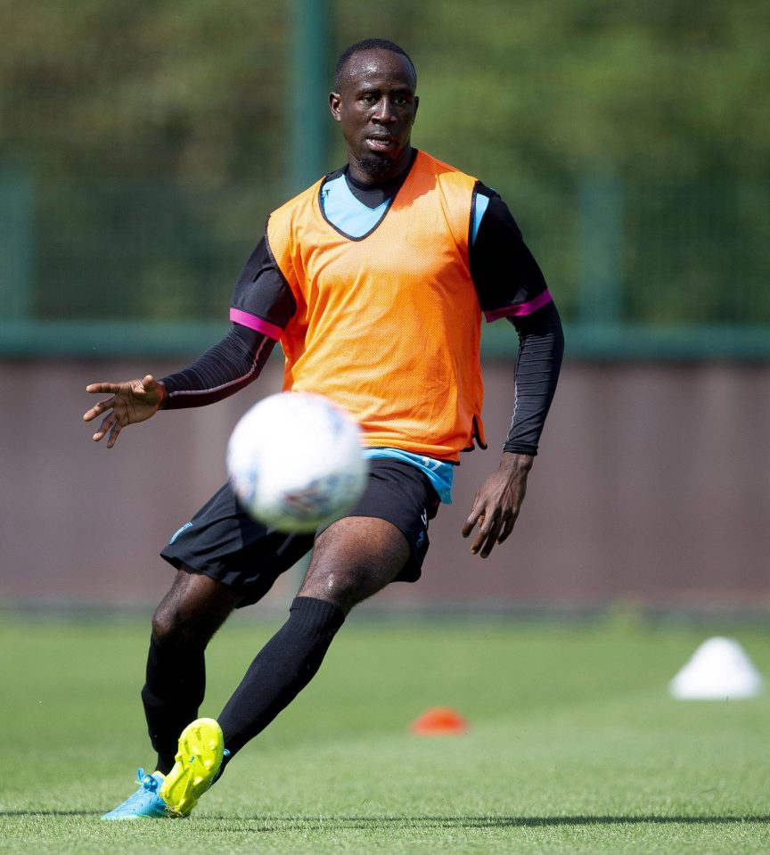  Albert Adomah goes through his paces as Villa prepare to visit Hull on Monday