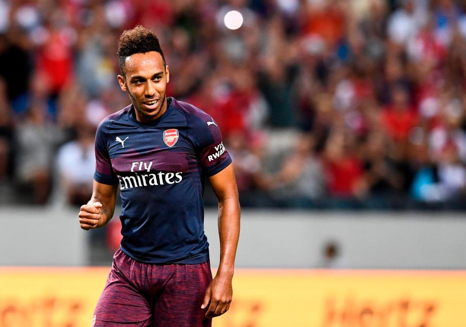  Pierre-Emerick Aubameyang scored as Arsenal beat Lazio 2-0