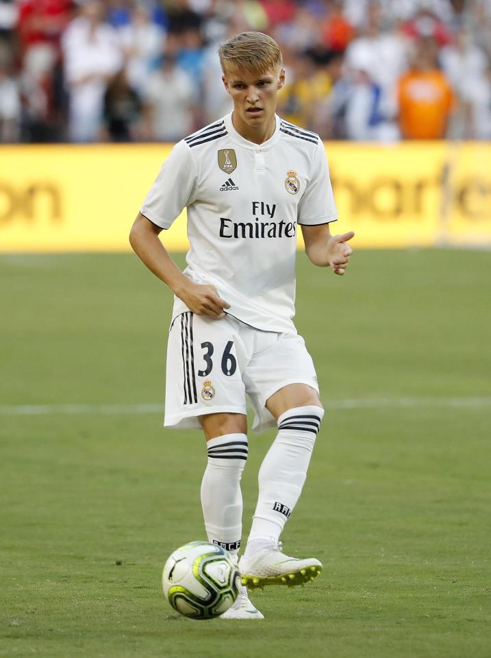  Odegaard, 19, has been involved in pre-season for Los Blancos this summer