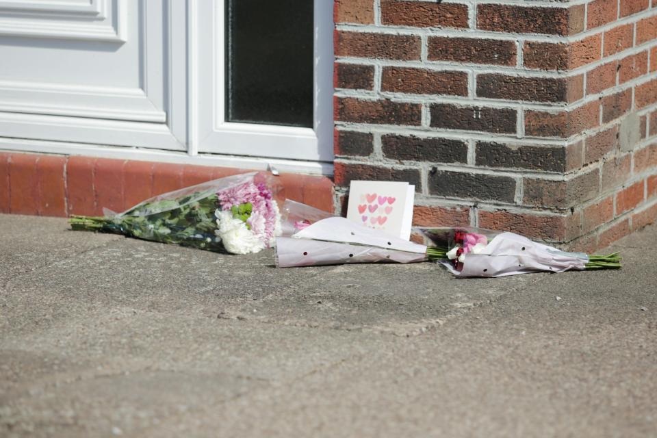  Floral tributes were left at Samantha's home