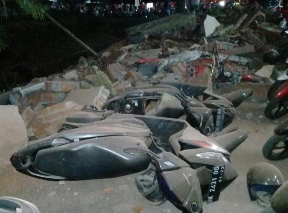  Damage is widespread on Bali - this is a car park in Denpasar