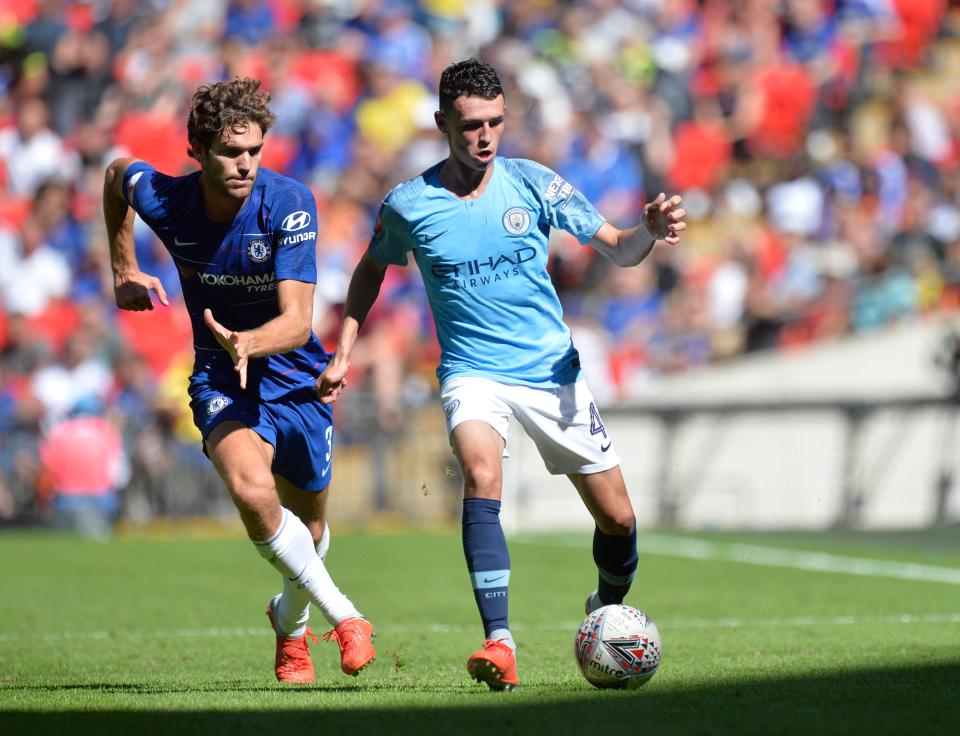  Youngster Phil Foden was given the chance to impress from the start at Wembley