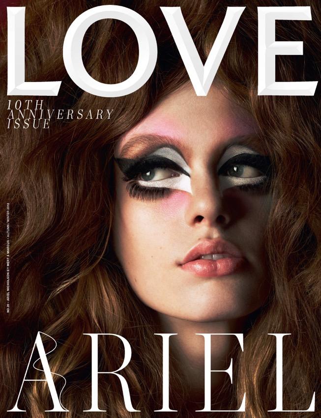  Ariel Nicholson looks stunning in her 60s-inspired Love magazine cover