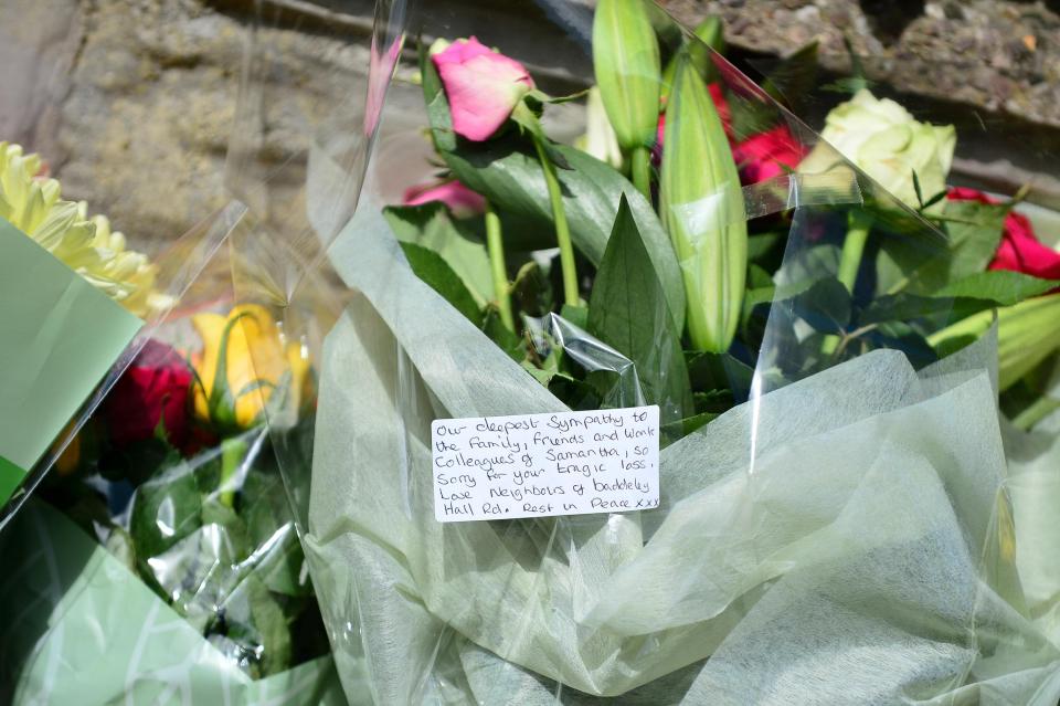  Dozens of tributes have been left outside Samantha's home