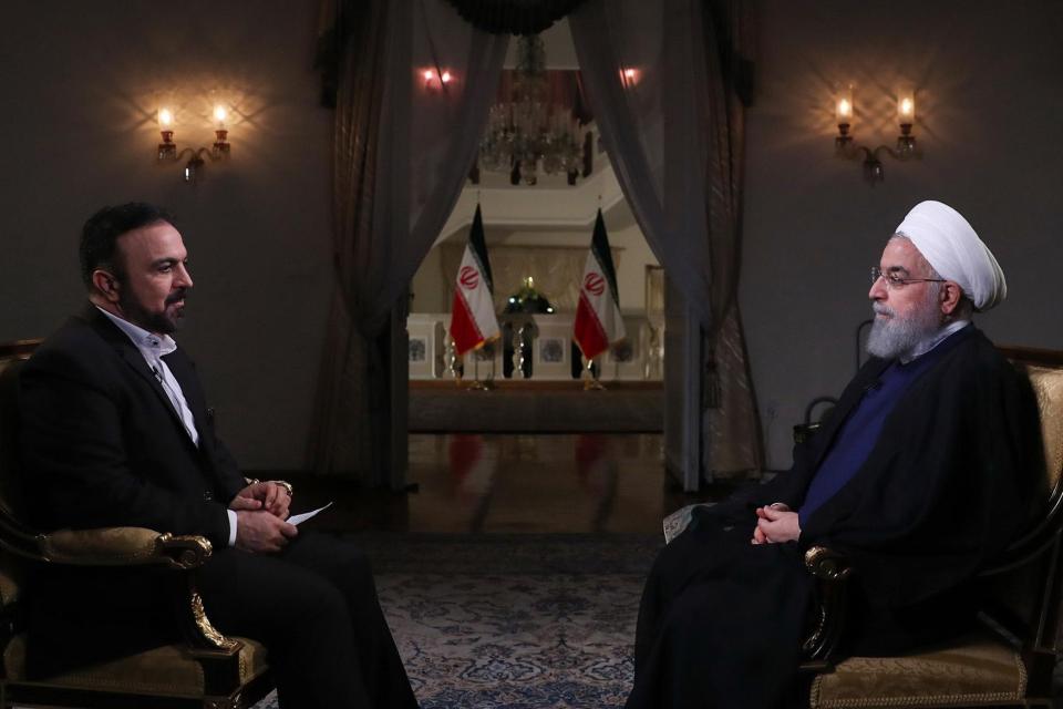  President Rouhani, pictured during an interview, called the sanctions "psychological warfare"