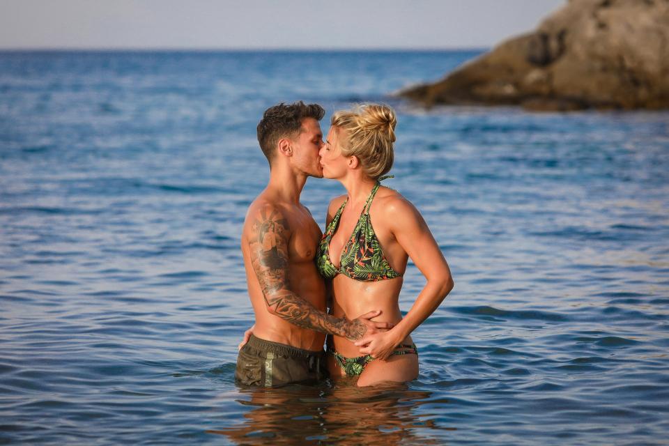  Gemma Atkinson and Gorka Marquez were pictured snogging in the sea during a romantic holiday in Greece