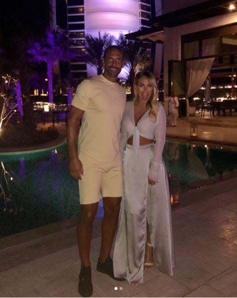  Towie's Kate Wright, 27, wears a 'babe' top on holiday with boyfriend Rio Ferdinand