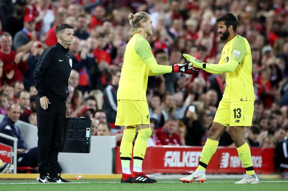  Karius has been kept out of Liverpool's starting XI by new arrival Alisson