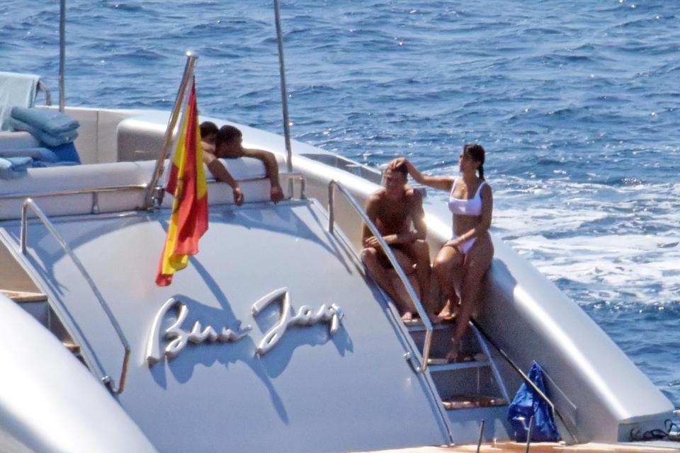  Cristiano Ronaldo and Georgina Rodriguez look loved up during their holiday in Ibiza