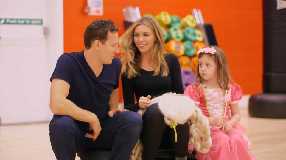  Abbey with her daughter Sophia and Brendan Cole