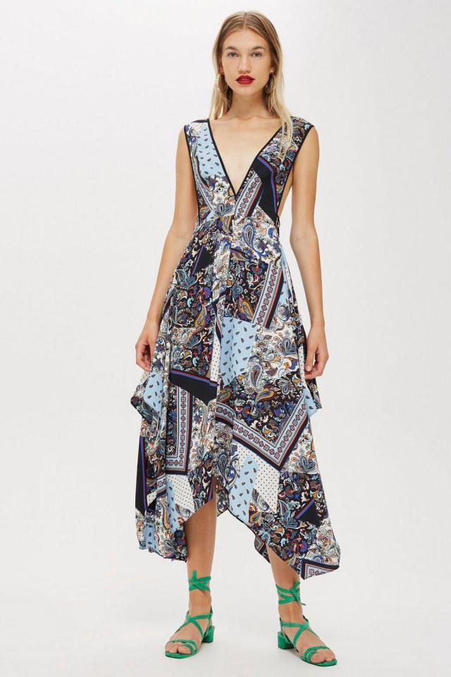  The latest Topshop midi to be released - in scarf print