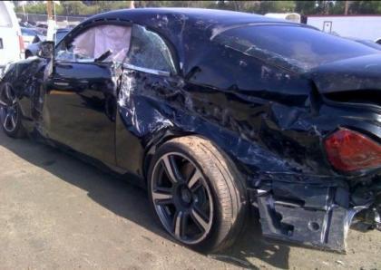  A Maserati was left with serious body damage