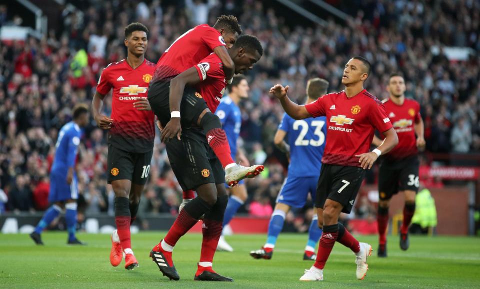  Paul Pogba got Manchester United off to a flyer against Leicester