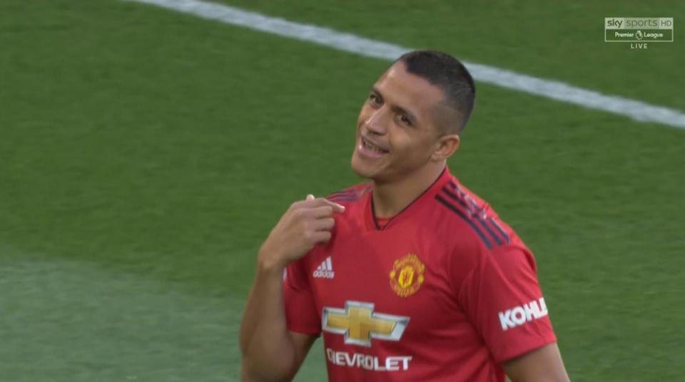  United forward Alexis Sanchez wanted to take the penalty