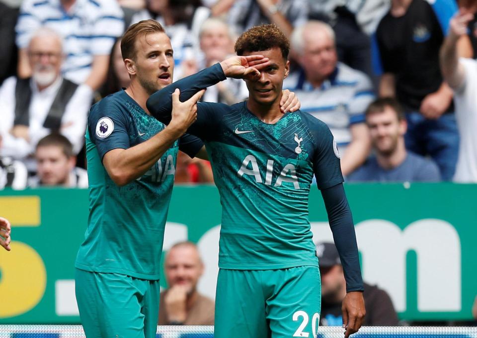  Dele Alli's, right, hand celebrations have created a social media frenzy