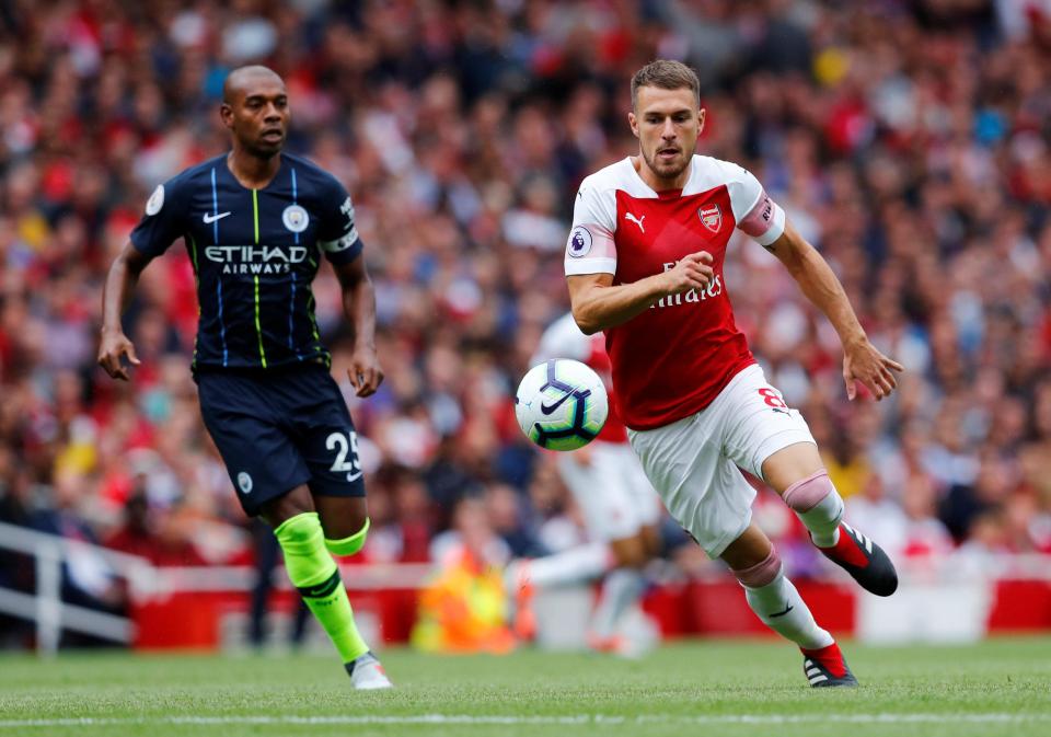  Ramsey started the opening game defeat to Manchester City but was dragged off after just 54 minutes