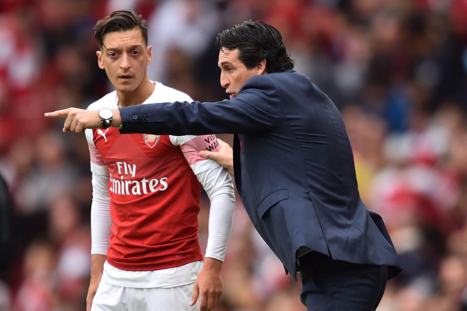  Unai Emery started Mesut Ozil in the opening two league games