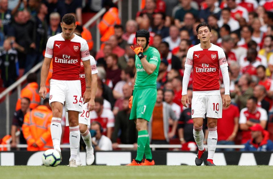  Arsenal were beaten 2-0 at the Emirates on Sunday afternoon