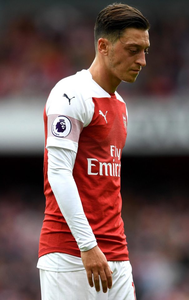  Mesut Ozil was accused of lacking fight after Arsenal went 2-0 down to Man City