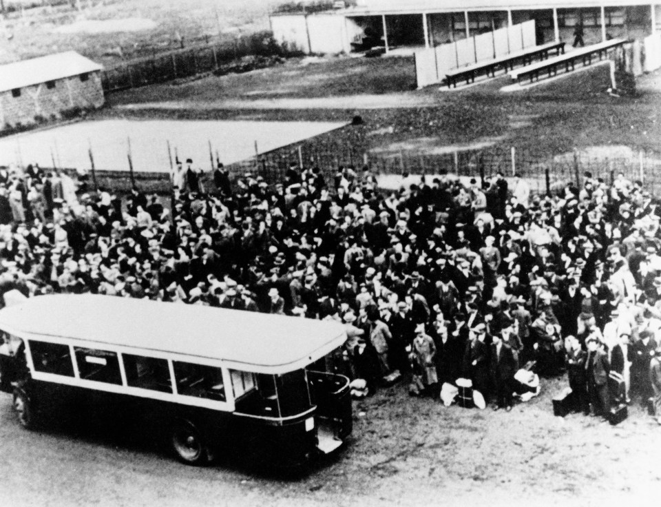 Jews in France being arrested and taken to the Drancy camps, Pithiviers or Beaune-la-Rolande, before being deported to Auschwitz