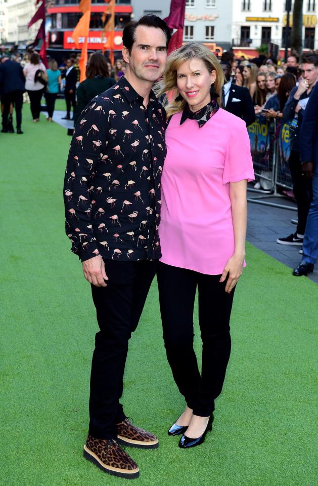  Comedian Jimmy Carr grinned as he posed for a picture on the red carpet