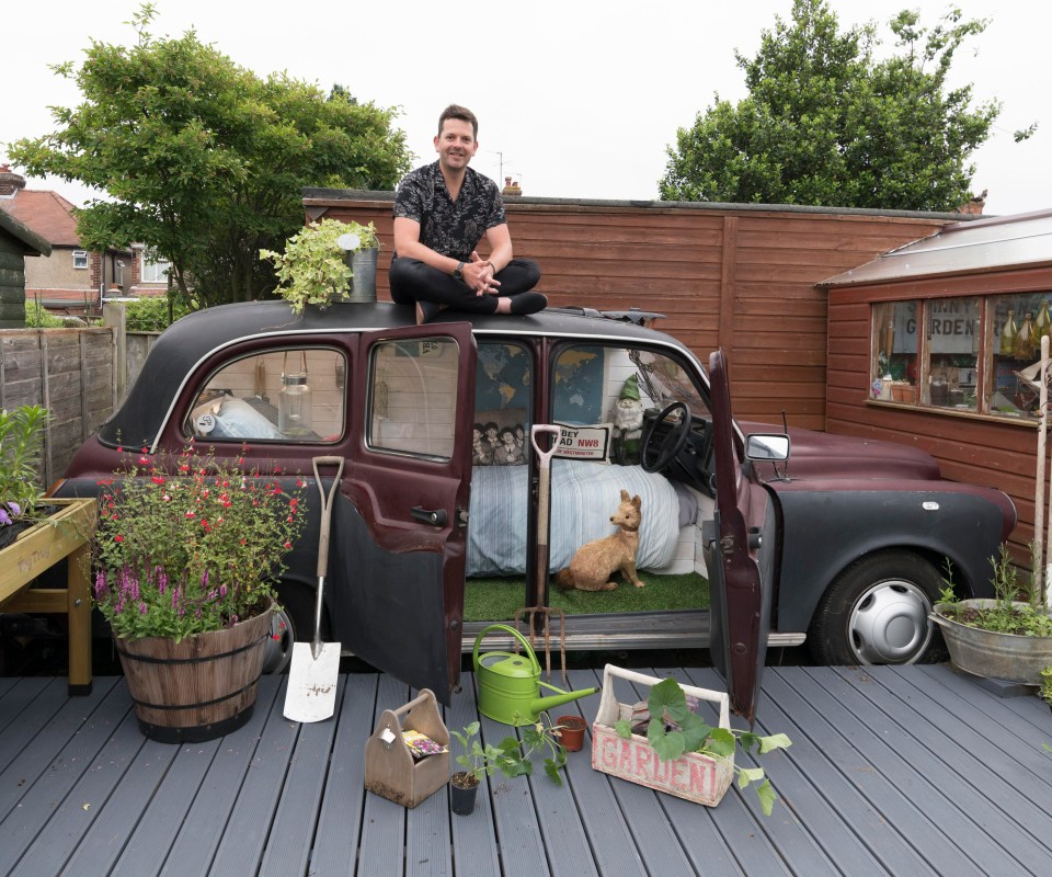 This black cab in Colchester has been converted into an outdoor bedroom