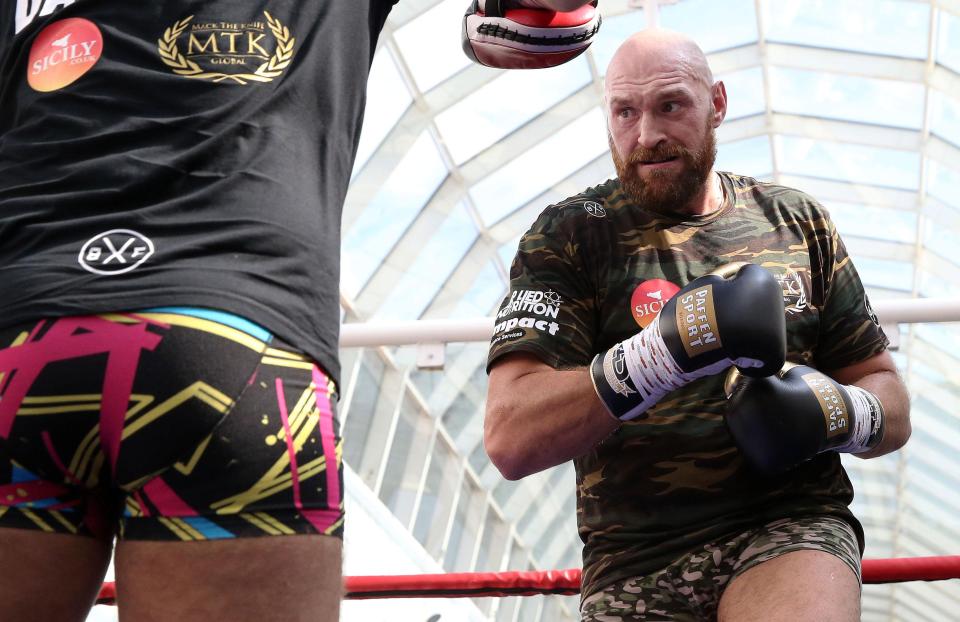  Tyson Fury has been sparring in Belfast ahead of his next fight