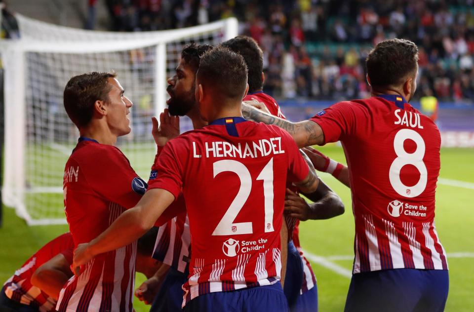  Europa League champs Atletico Madrid were ahead inside two minutes