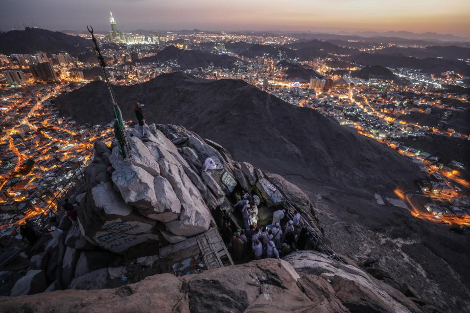  One the second day pilgrims walk to Mount Arafat to stand in vigil