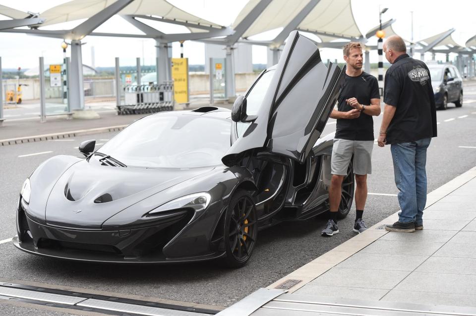  Jenson Button picks up his new McLaren at Heathrow Airport