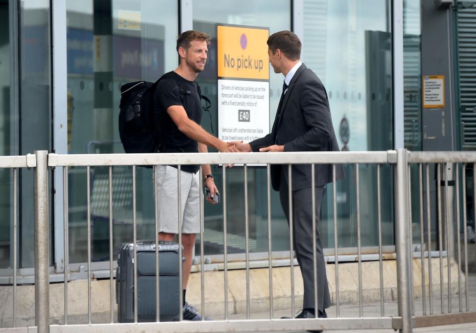  Jenson was greeted at the airport before being taken to his new McLaren