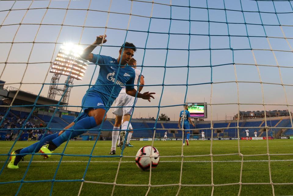  The Petrovsky Stadium was full of empty seats for the game