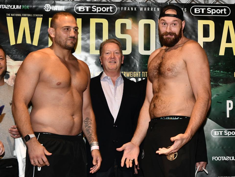  Tyson Fury and his one-sided victory against Francesco Pianeta formed the chief support at Windsor Park