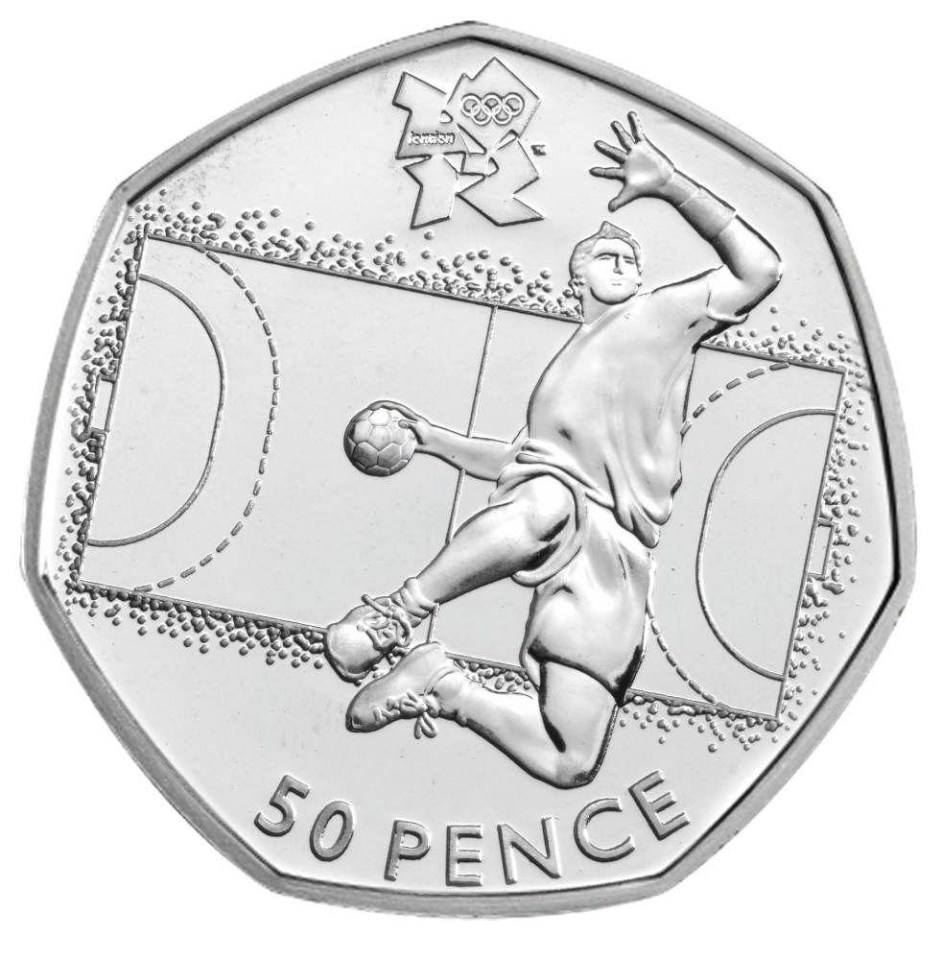 The handball coin is the sixth rarest Olympic 50p and is worth up to £7.50