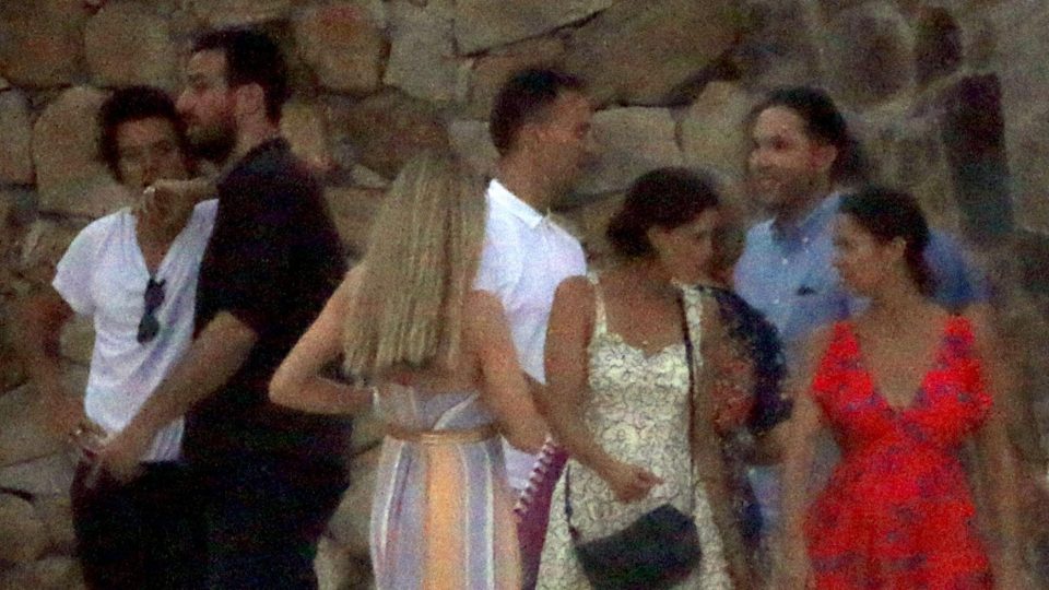  One Direction star Harry Styles (far left) joined James in Mexico