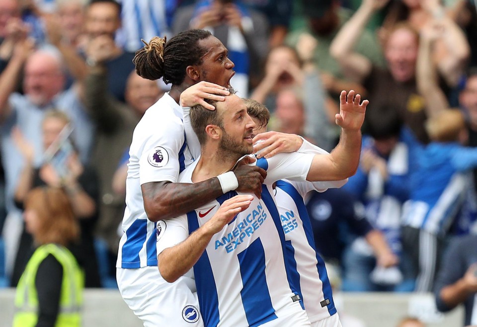 Manchester United ere stunned by the Glenn Murray chip shot