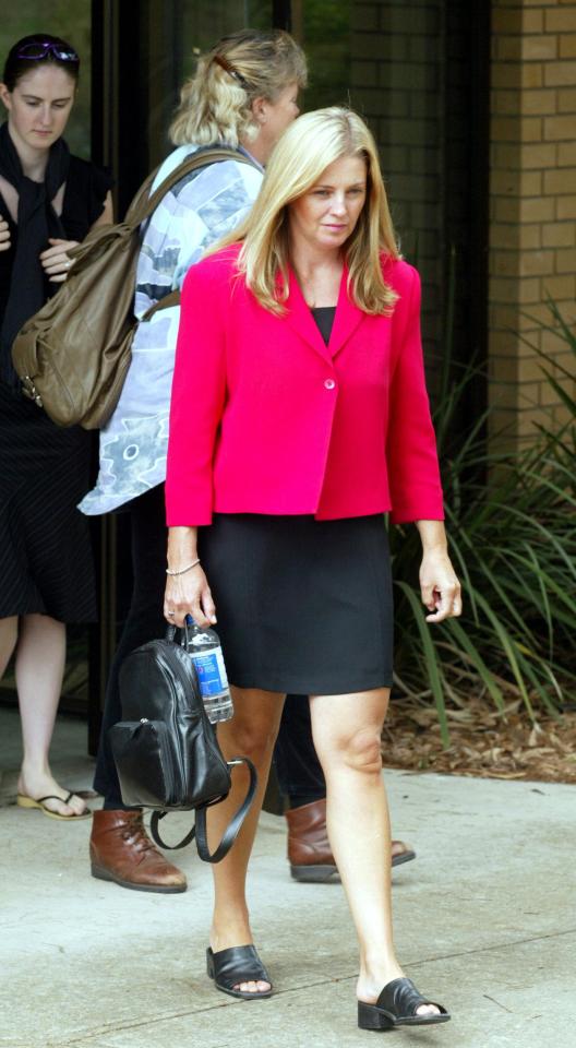  Joanne Curtis leaves Coroners Court after giving evidence at the inquest into the death of Lyn Dawson