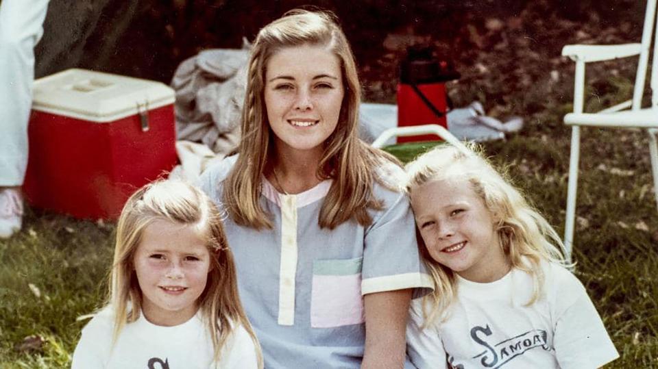  Chris's teen lover and student Joanne, centre, who would babysit for his two daughters